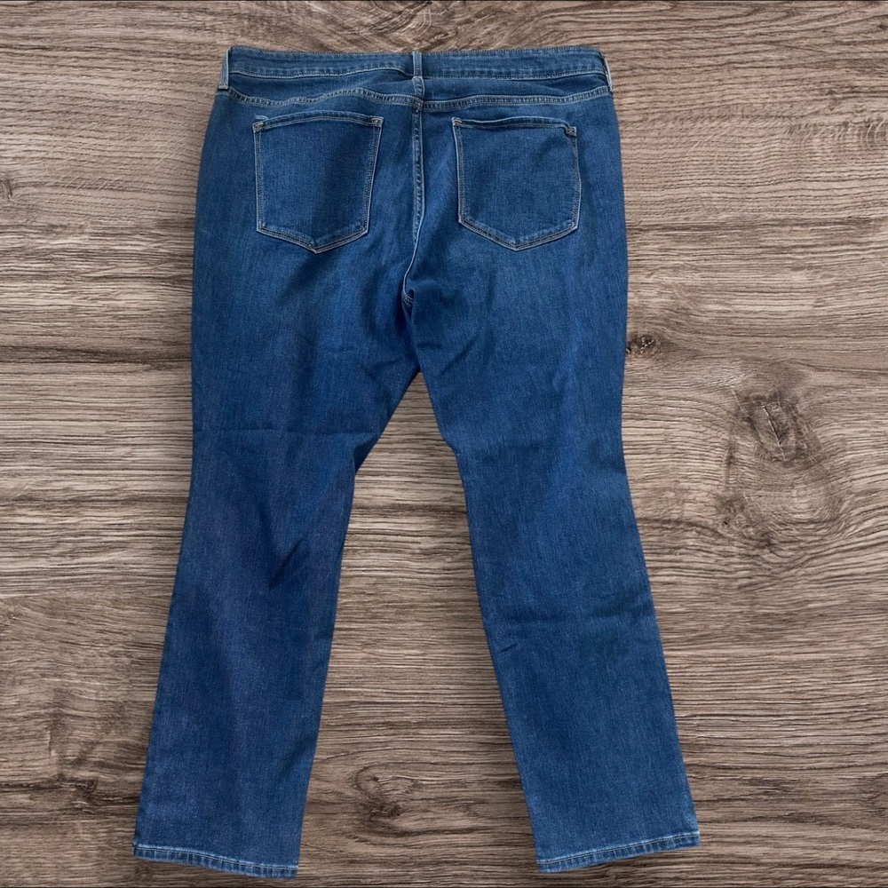 Old Navy Women's power straight Distressed Blue Jeans size 18 petite - Picture 5 of 9